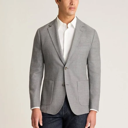 Jetsetter Unconstructed Italian Wool Blazer Athletic for Men by Bonobos - Grey - 44 Long