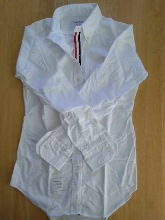 Thom Browne Women's Classic Shirt Grosgrain Tb00 Tb0 Tb1 Tb2 Msrp $425