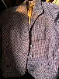 Vintage wool tweed woman's jacket circa 1930s, beautiful detailing, with original belt