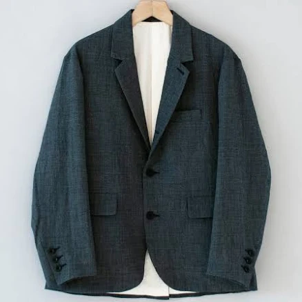 Evan Kinori Wool Puppytooth Three Button Jacket