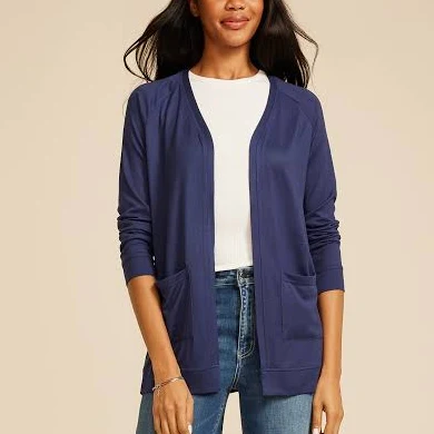 maurices Women's Knit Pocket Open Front Cardigan