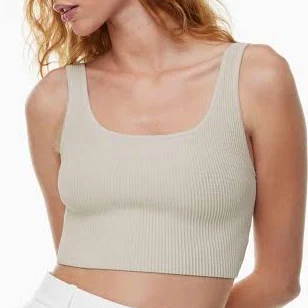 Aritzia Tops Aritzia Babaton Cropped Sculpt Knit Squareneck Tank