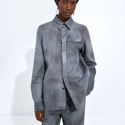 Bottega Veneta Women's Cloudy Suede Shirt
