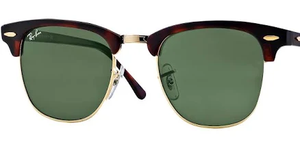 Ray-Ban Clubmaster Classic Sunglasses, Men's, Tortoise/Green Mirror