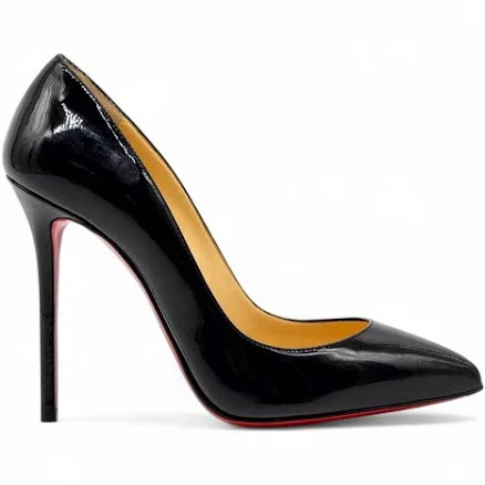 Christian Louboutin Pigalle Patent Leather Pumps 100mm In Black - Nwb