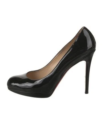 Christian Louboutin Patent Pigalle Plato 100 Patent Leather Pumps in Black, Women's IT 39.5 | 9.5