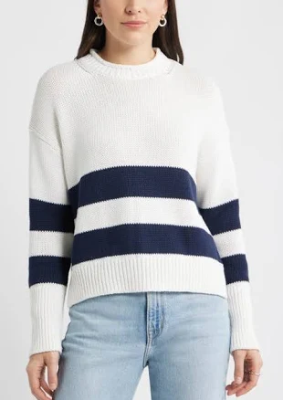 Caslon Roll Neck Cotton Sweater