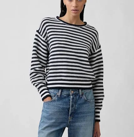 Gap Women's Relaxed Stripe Rollneck Sweater