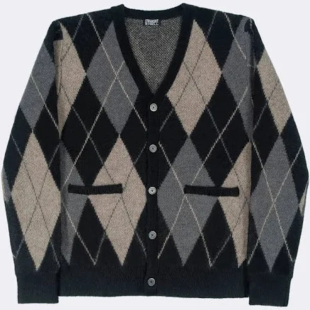 Straight To Hell Men's Argyle Cardigan Sweater