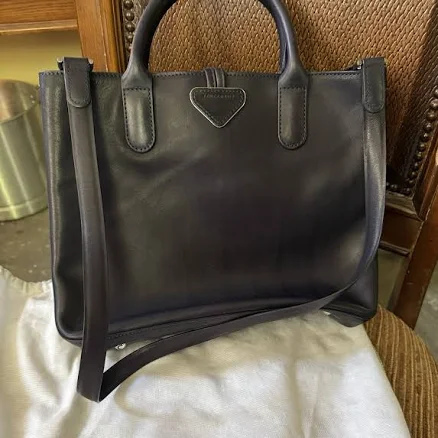 Longchamp Roseau Top Handle Bag In Medium, Black - Comes W/ Tags &