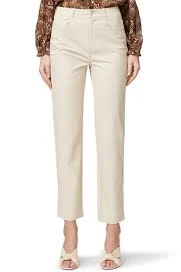 Stella Super High Waist Straight Leg Faux Leather Jeans