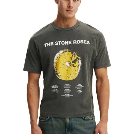 Cotton On Men's Cropped Fit The Stone Roses T-Shirt