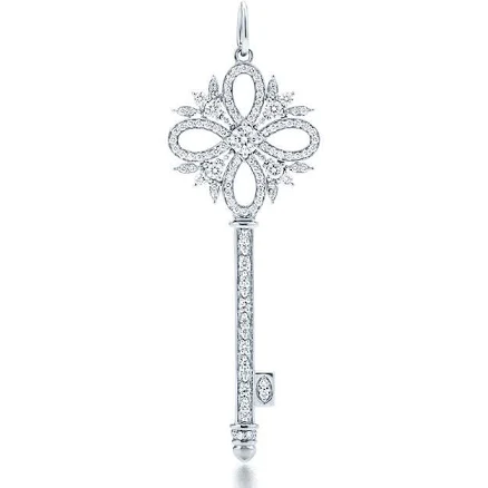 Tiffany Victoria Key Platinum Diamond Pendant