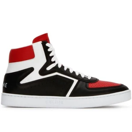 Celine Men's Z Leather High-Top Sneakers