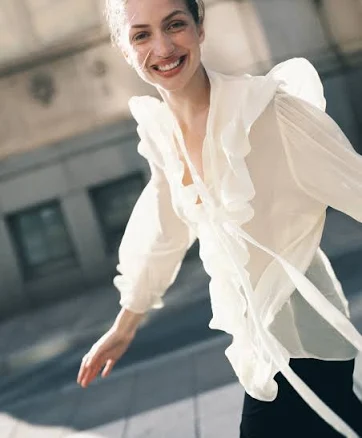 H&M Ladies Ruffle-Trimmed Blouse