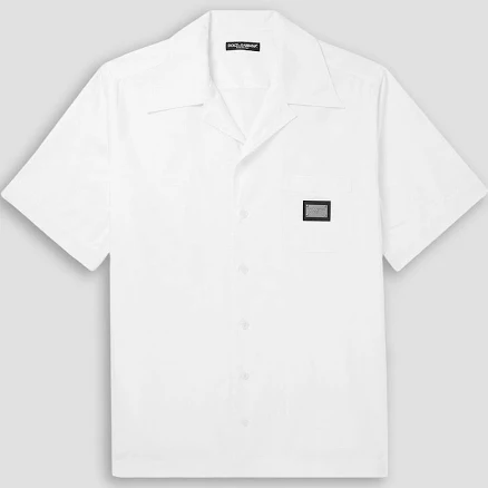 Dolce&Gabbana Oversized logo-appliquéd cotton-poplin shirt - Men - White Casual Shirts - EU 39