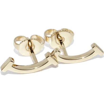 Tiffany and Co. Smile Stud Earrings in 18K Yellow Gold