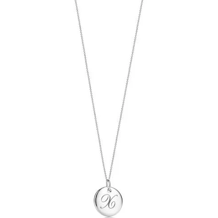 Tiffany Notes Letter Round Pendant