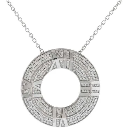 Tiffany & Co.'s Atlas X Closed Circle Pendant With Pavé Diamonds