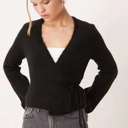 Gina Tricot Long Sleeve Wrap Cardigan