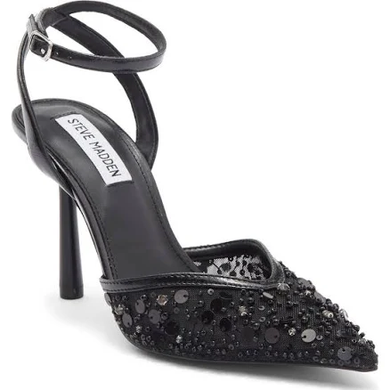 Steve Madden Sherrie Beaded Ankle Strap Pumps
