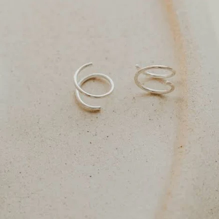 Twist Hoop Earrings for a Double Piercing Look Hello Adorn 14kt Gold Fill