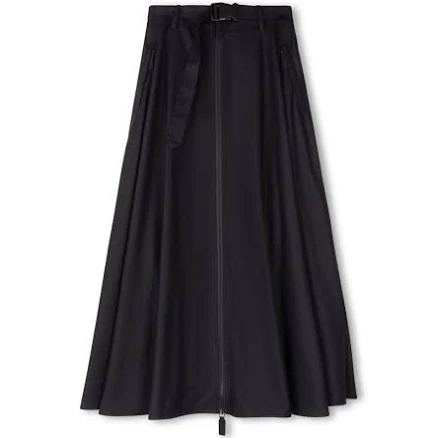 Wool Zipper Buckle Down Skirt