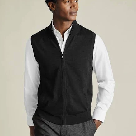 Men's Charles Tyrwhitt Pure Merino Zip Vest