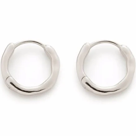 Monica Vinader Sterling Silver Siren Muse Huggie Earrings