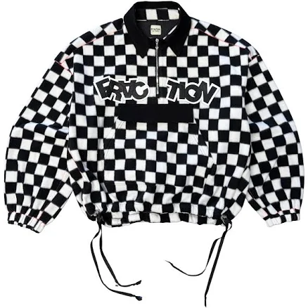 Checkered Fleece Half-Zip Pullover