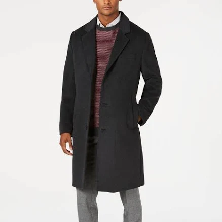 London Fog Men's Men's Signature Wool-Blend Overcoat
