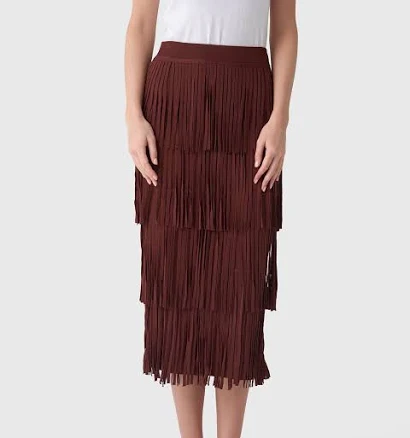 Za Za Knit Fringe Skirt