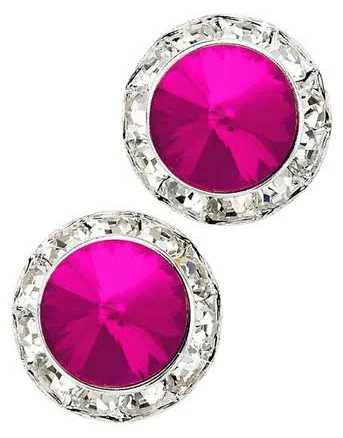20mm Rhinestone Pierced Dance Earrings