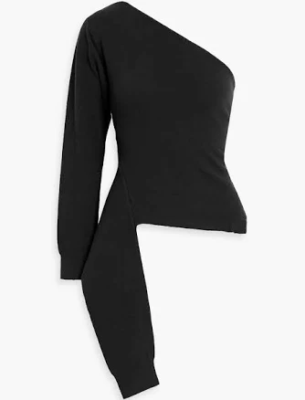 Róhe Women's One-Sleeve Asymmetric Wool-blend Top
