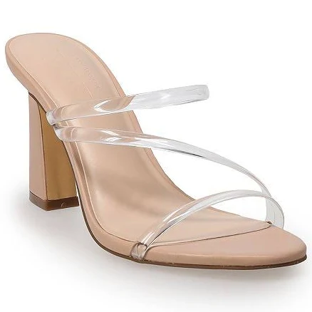Apt. 9 Gillespiee Women's Lucite Strap Heels, Clr