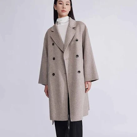 Asobio Relaxed Double-Breasted Virgin Wool Long Coat Women