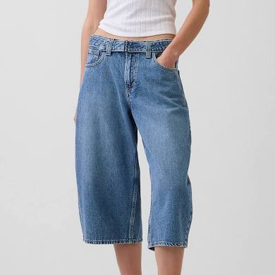 Gap Women's High Rise Belted Barrel Culotte JeansGap Women's High Rise Belted Barrel Culotte Jeans