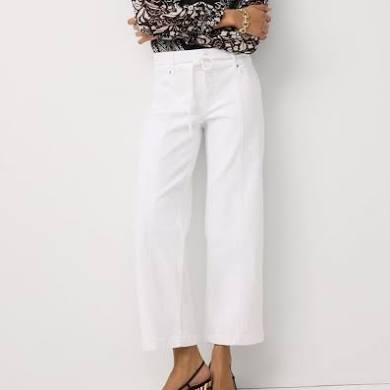 White House Black Market Women's High-Rise Wide Leg Braided Crop JeansWhite House Black Market Women's High-Rise Wide Leg Braided Crop Jeans