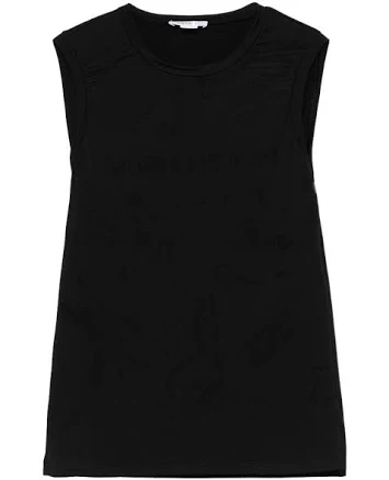 Alexander Mcqueen Logo Detailed Mesh Women Tank Top - Black