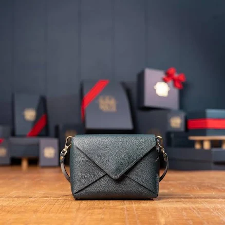 Pebbled Grainat Holtz Leather Envelope Purse