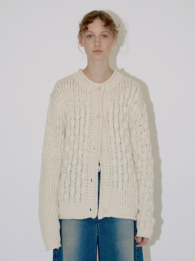 Chiswick Cable Wool Knit Cardigan