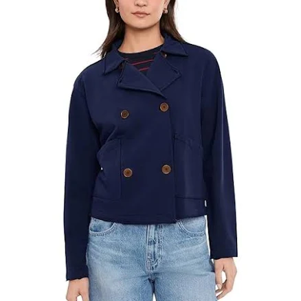 Mod-o-doc Women's Double Breasted Long Sleeve Crop Jacket