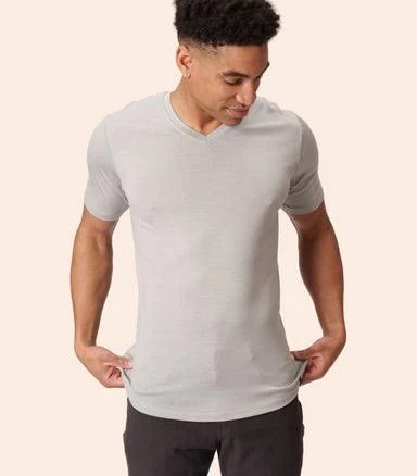 Woolly Clothing Co Men's Merino Wool V Neck Tee