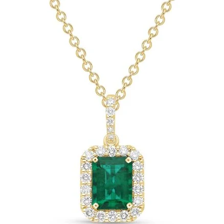 Espoir Necklace WG Gold Emerald Cut