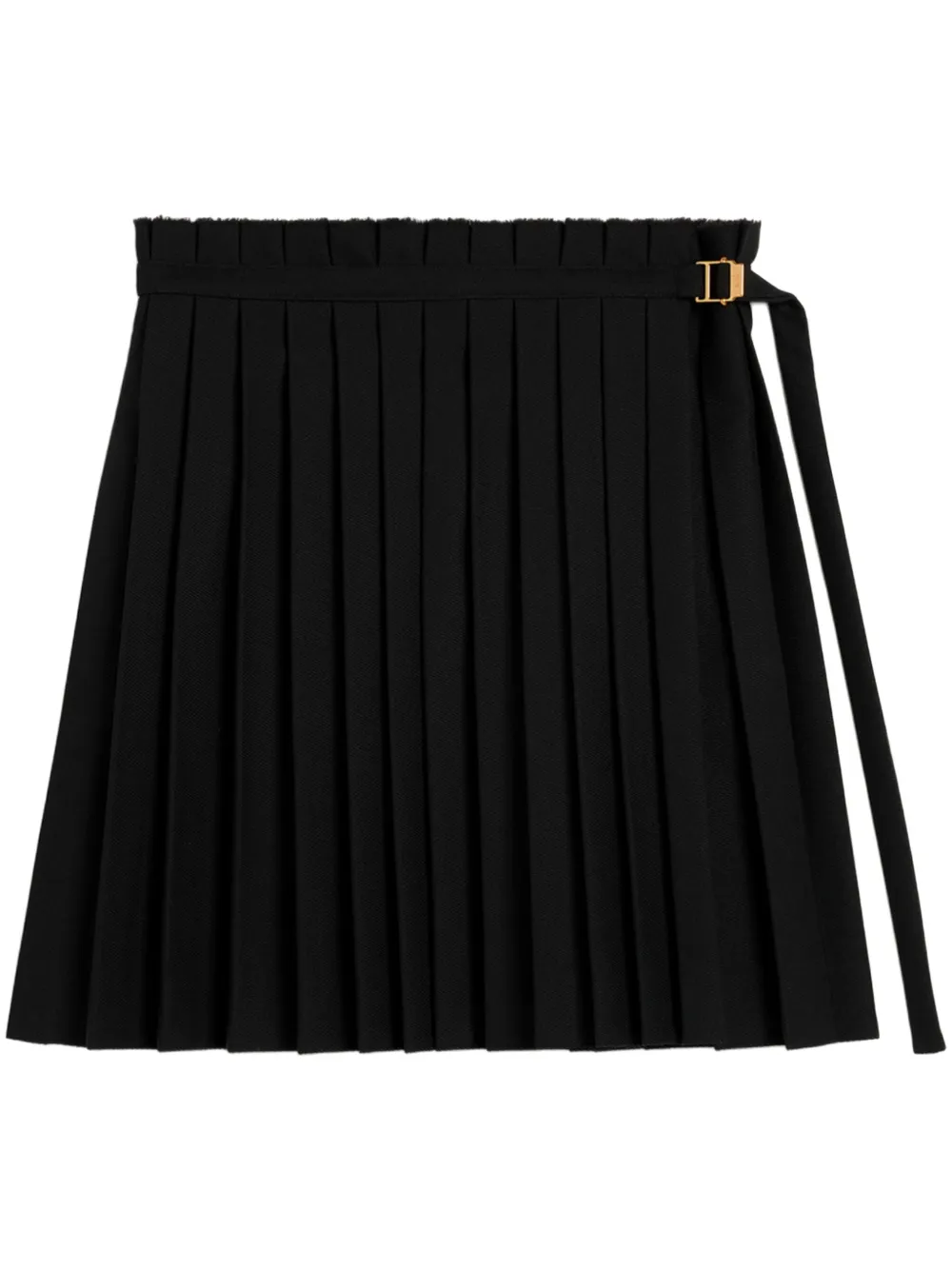 High-waisted Pleated Mini Skirt