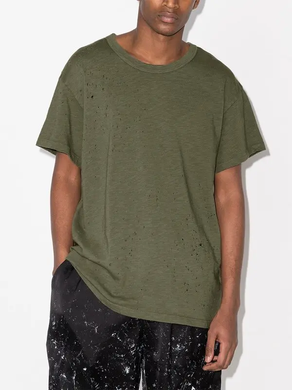 Distressed Perforated T-shirt