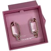 Swarovski Time Hoop Pierced Earrings, White, Mixed Metal Finish