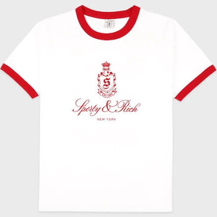 Sporty & Rich Vendome Ringer T-Shirt