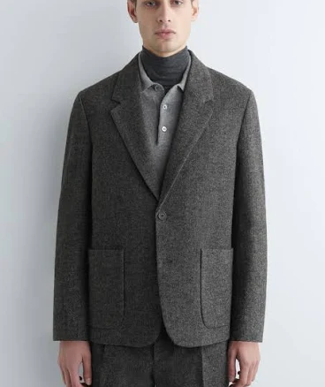COS Men's Wool-Herringbone Blazer