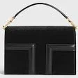 TOTEME Leather Mini T-Flap Pony Hair Bag